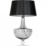 Lampa stołowa Oxford czarna - szklana, glamour | 4Concept
