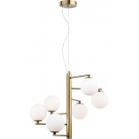 Lampa wisząca glamour Antigo VI - szkło, mosiądz | Decolab24