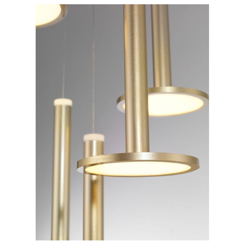 Złota lampa wisząca Plato Round LED | Decolab24