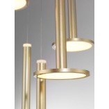 Złota lampa wisząca Plato Round LED | Decolab24