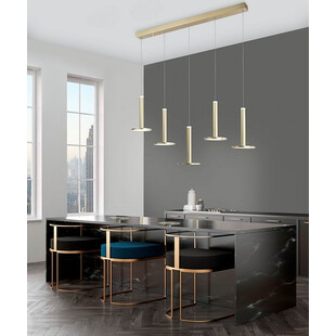 Złota Lampa Wisząca Glamour Plato LED | Decolab24
