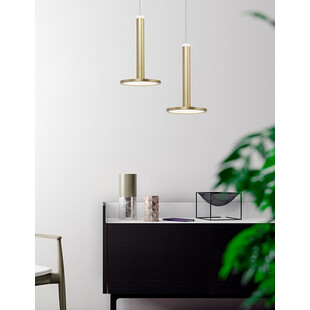 Złota lampa wisząca LED Plato - Glamour | Decolab24