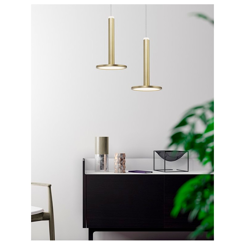 Złota lampa wisząca LED Plato - Glamour | Decolab24
