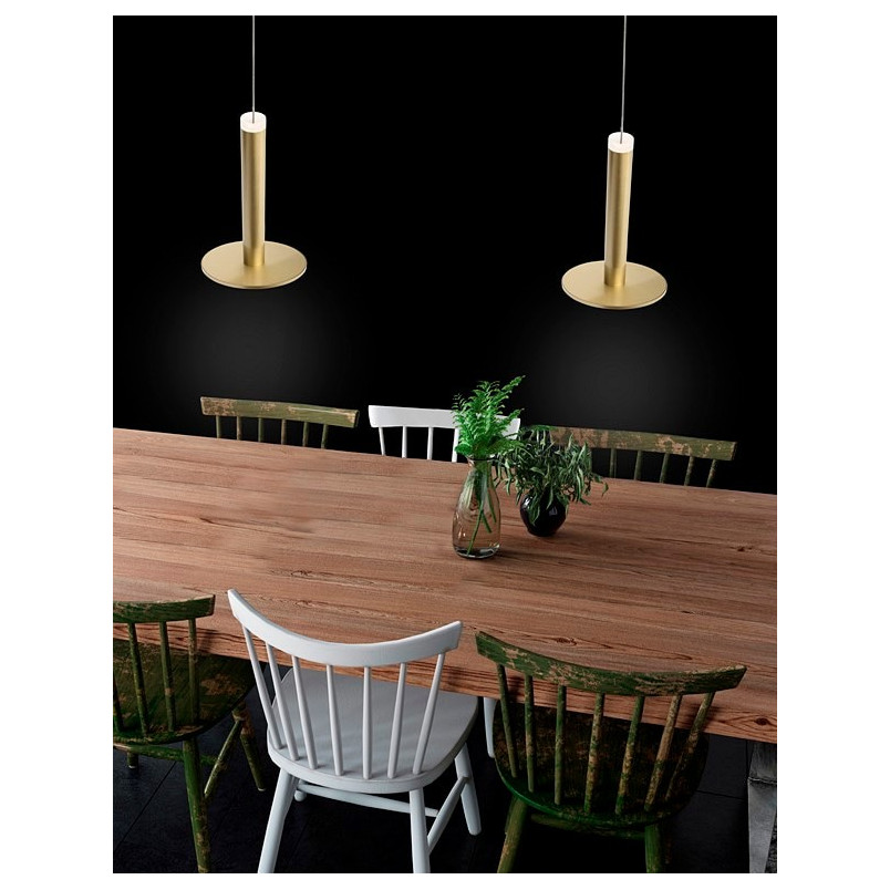 Złota lampa wisząca LED Plato - Glamour | Decolab24
