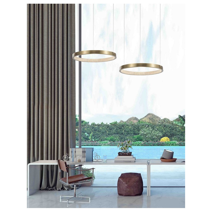 Lampa Wisząca Glamour Redo LED Mosiężna | Decolab24