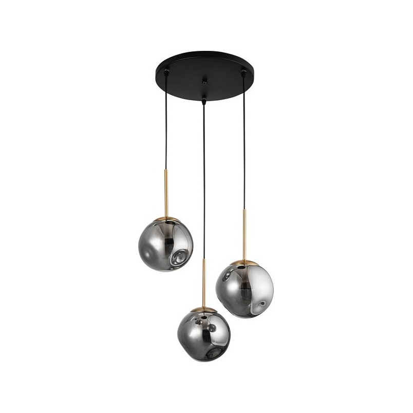 Lampa wisząca Dent - 3 szkło dymione | Decolab24