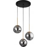 Lampa wisząca Dent - 3 szkło dymione | Decolab24