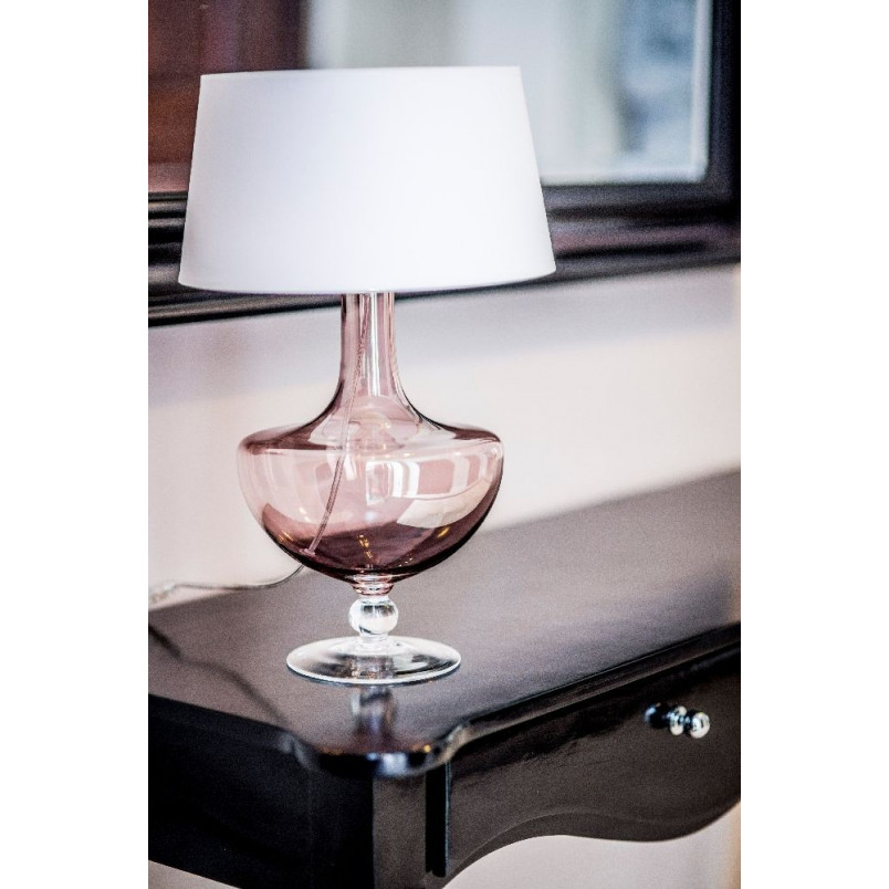 Lampa stołowa szklana biała Oxford | 4Concept - Elegancki design