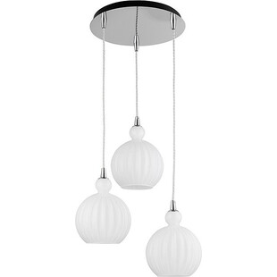 Lampa wisząca Hola | 3 punkty, szkło, biała | Decolab24