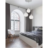 Lampa wisząca Hola | 3 punkty, szkło, biała | Decolab24