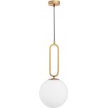 Lampa wisząca kula biało-złota | Decolab24