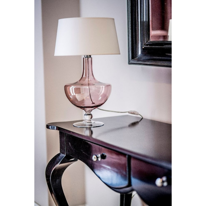Lampa stołowa szklana biała Oxford | 4Concept - Elegancki design