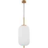 Lampa wisząca szklana biało-złota Tamo 22cm | Decolab24