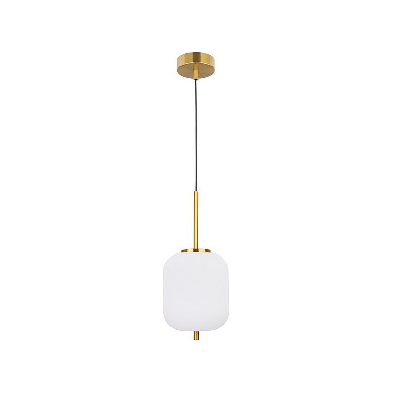 Lampa wisząca szklana Tamo | Biało-złota, glamour | Decolab24