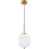 Lampa wisząca szklana Tamo | Biało-złota, glamour | Decolab24