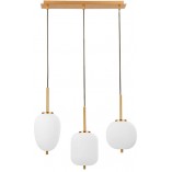 Lampa Wisząca Szklana Glamour Tamo | Biało-Złota | Decolab24