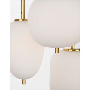 Lampa wisząca szklana Tamo | Biało-złota, 3 punktowa | Decolab24