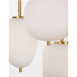 Lampa wisząca szklana Tamo | Biało-złota, 3 punktowa | Decolab24