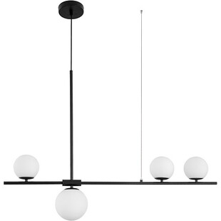 Lampa wisząca szklana podłużna Bola 100 biało-czarna