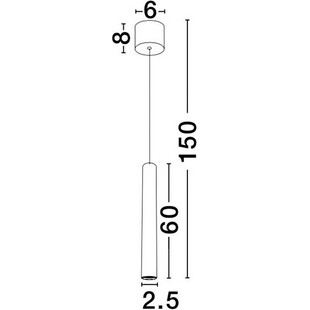 Lampa wisząca tuba czarna LED - Minimalistyczny design | Decolab24