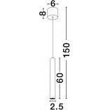 Lampa wisząca tuba czarna LED - Minimalistyczny design | Decolab24