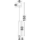 Lampa wisząca tuba biała - Minimalistyczny design | Decolab24