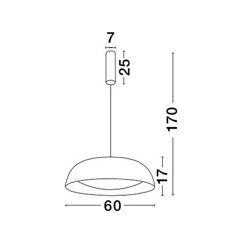 Lampa Wisząca LED Stansted Czarna 60cm - Nowoczesny Design