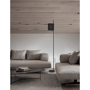 Lampa podłogowa czarna Manaya - Minimalistyczny design | Decolab24