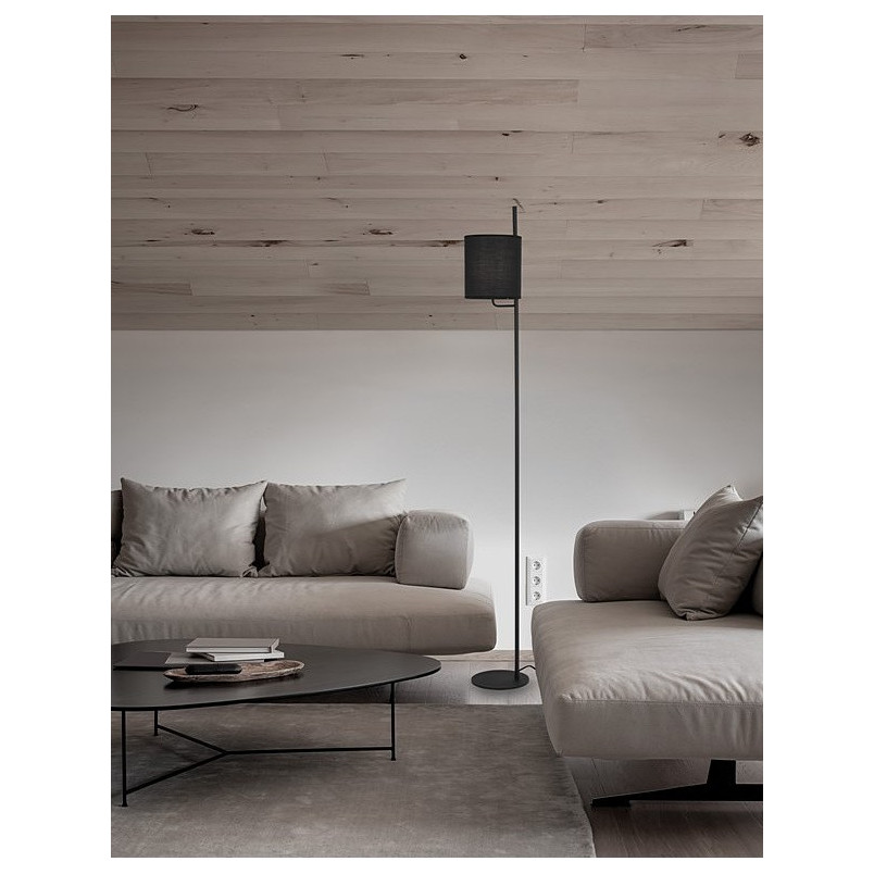 Lampa podłogowa czarna Manaya - Minimalistyczny design | Decolab24