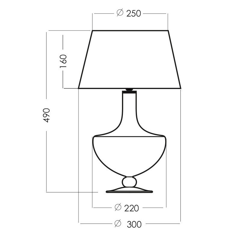 Lampa stołowa szklana Oxford | 4Concept - Elegancki design