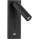 Kinkiet LED Space czarny z USB | Decolab24