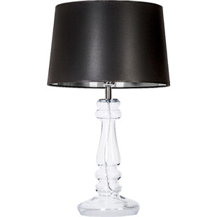 Lampa stołowa czarna szklana 4Concept | Glamour Petit Trianon
