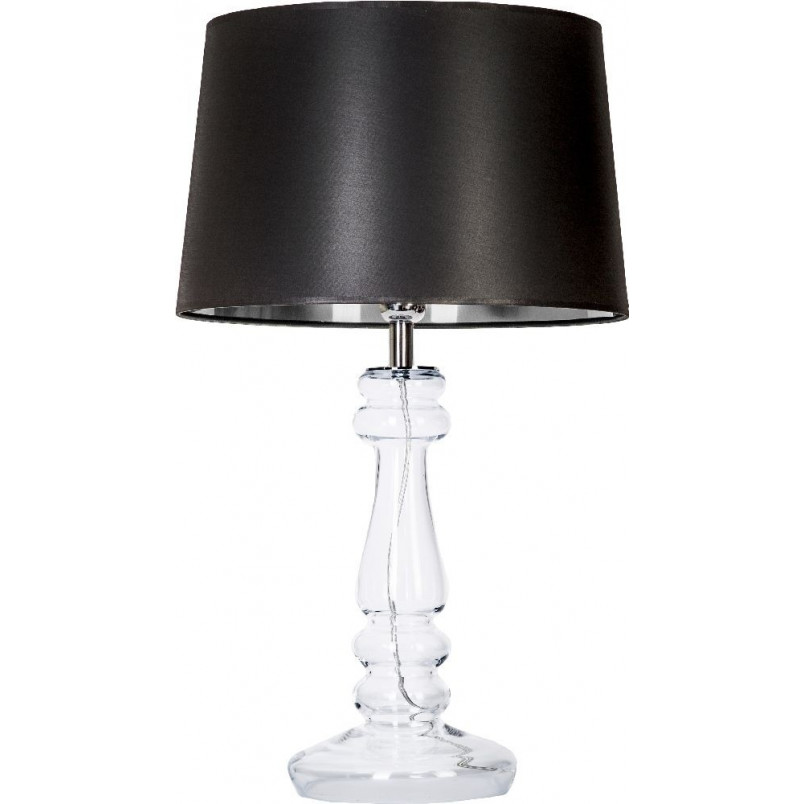 Lampa stołowa czarna szklana 4Concept | Glamour Petit Trianon