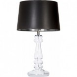 Lampa stołowa czarna szklana 4Concept | Glamour Petit Trianon