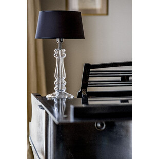 Lampa stołowa czarna szklana 4Concept | Glamour Petit Trianon