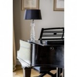 Lampa stołowa czarna szklana 4Concept | Glamour Petit Trianon