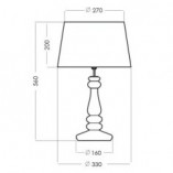 Lampa stołowa szklana biała 4Concept | Glamour Petit Trianon