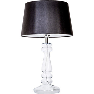 Lampa stołowa szklana czarna 4Concept | Glamour Petit Trianon