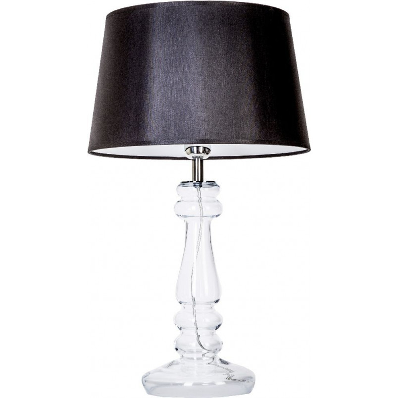 Lampa stołowa szklana czarna 4Concept | Glamour Petit Trianon