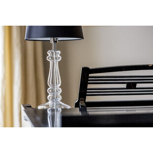 Lampa stołowa szklana czarna 4Concept | Glamour Petit Trianon