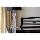 Lampa stołowa szklana czarna 4Concept | Glamour Petit Trianon
