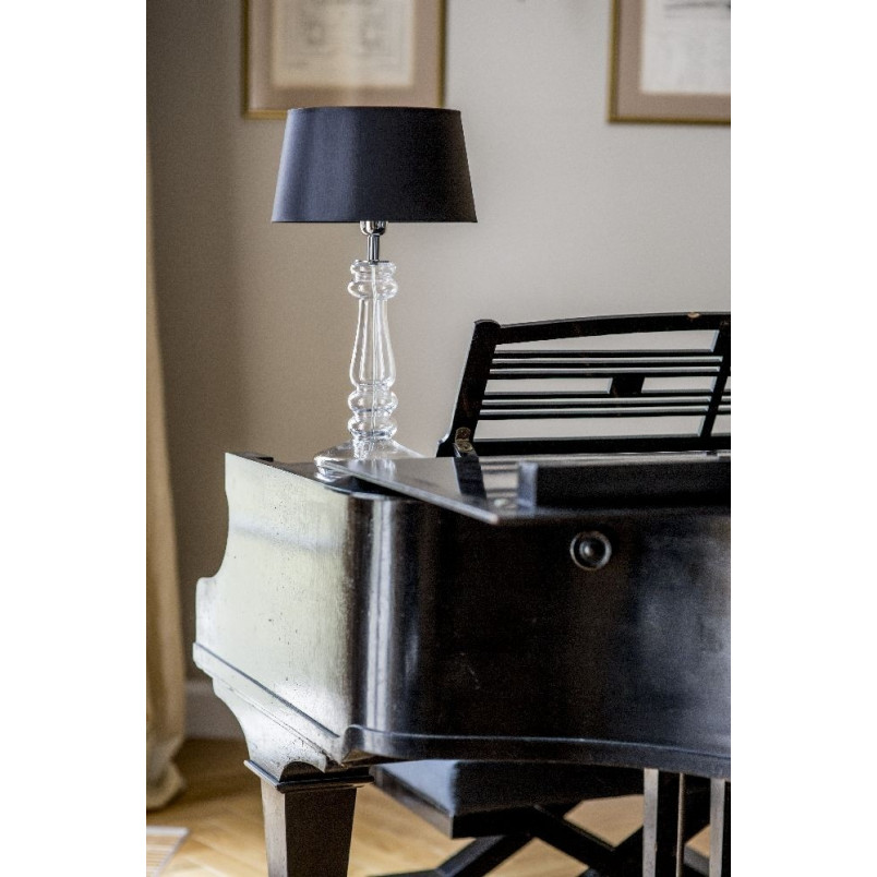 Lampa stołowa szklana czarna 4Concept | Glamour Petit Trianon