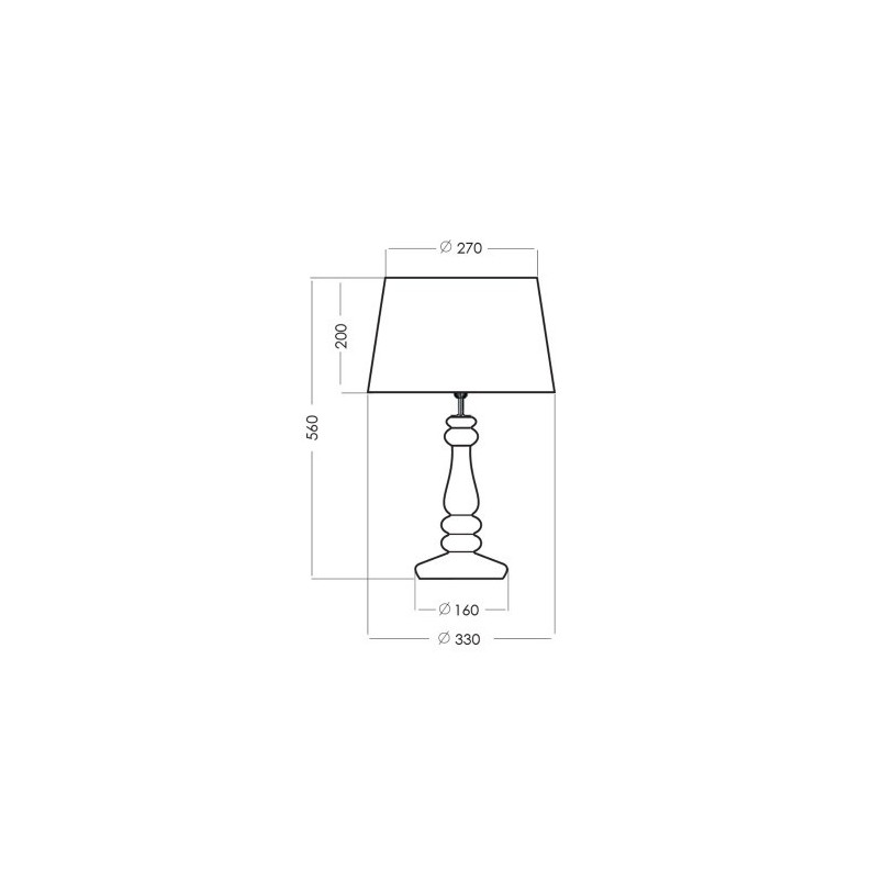 Lampa stołowa szklana czarna 4Concept | Glamour Petit Trianon