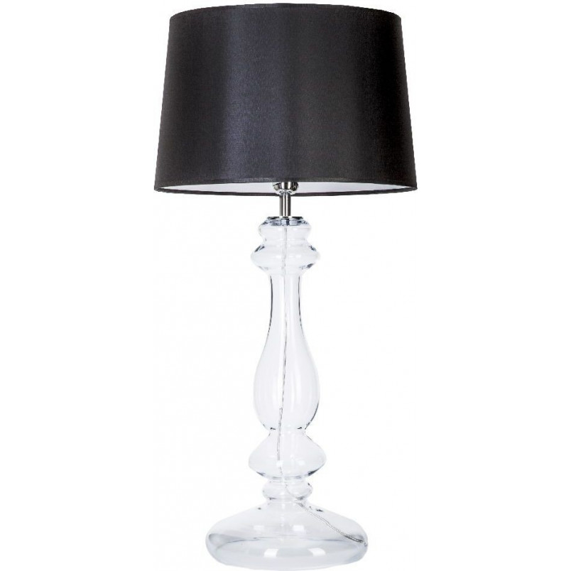 Lampa stołowa szklana Versailles czarna | 4Concept