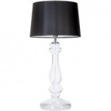 Lampa stołowa szklana Versailles czarna | 4Concept