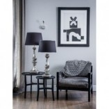 Lampa stołowa szklana czarna 4Concept - Glamour Petit Trianon