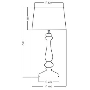 Lampa stołowa szklana glamour Versailles | 4Concept
