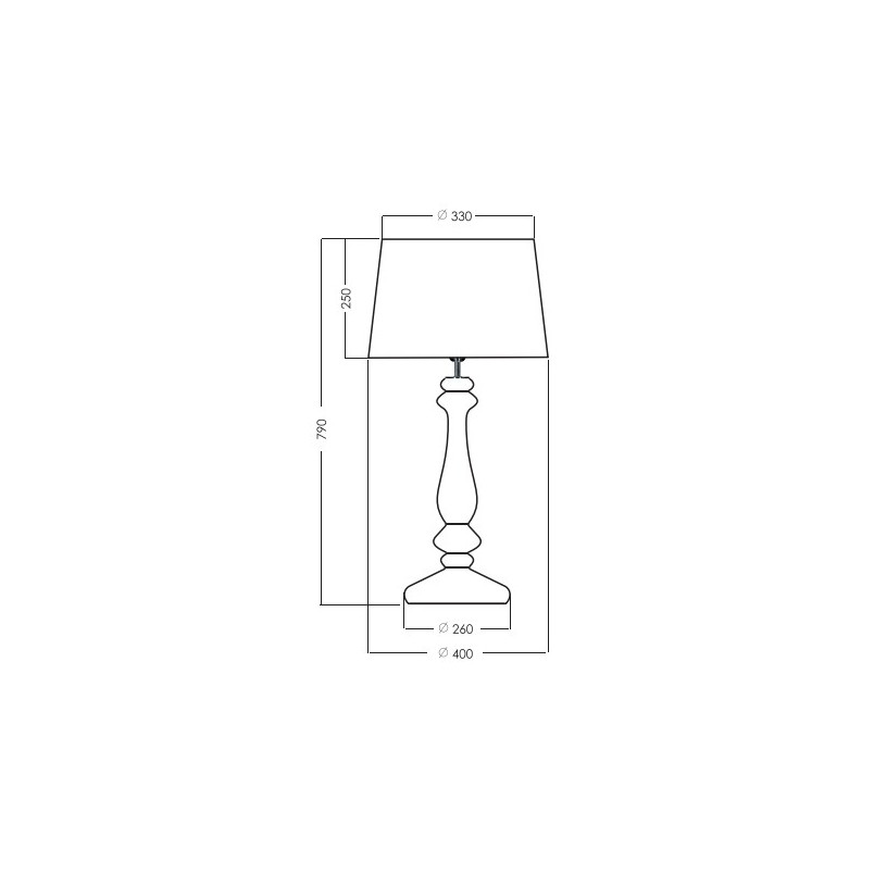 Lampa stołowa szklana glamour Versailles | 4Concept