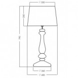 Lampa stołowa szklana glamour Versailles | 4Concept