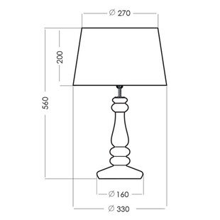 Lampa stołowa szklana biała Petit Trianon | 4Concept